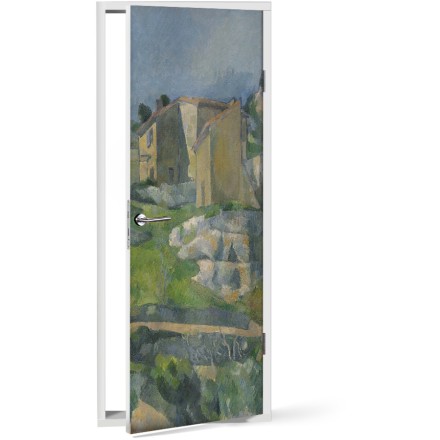 Houses in Provence: The Riaux Valley near L'Estaque, oil on canvas Αυτοκόλλητο Πόρτας