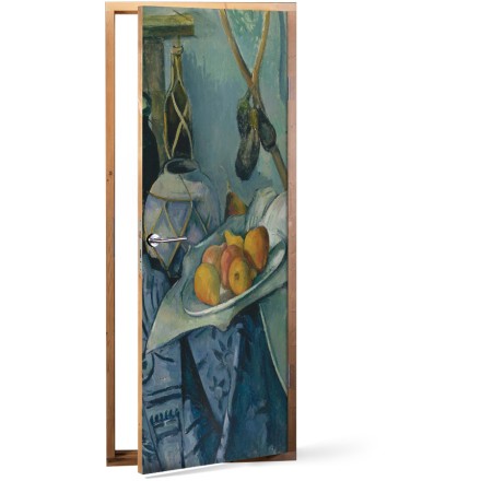 Still Life with a Ginger Jar and Eggplants (1) Αυτοκόλλητο Πόρτας