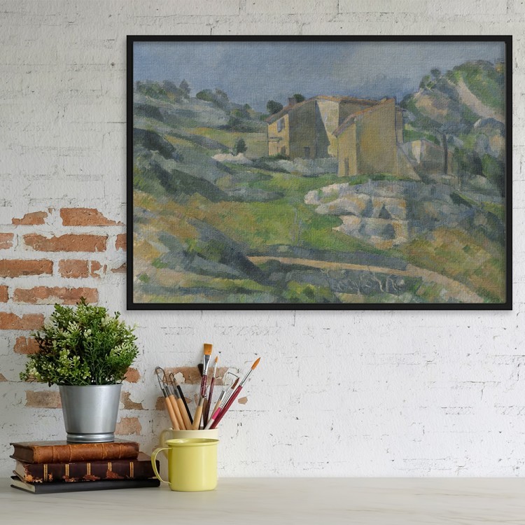 Πίνακας σε Καμβά Houses in Provence: The Riaux Valley near L'Estaque
