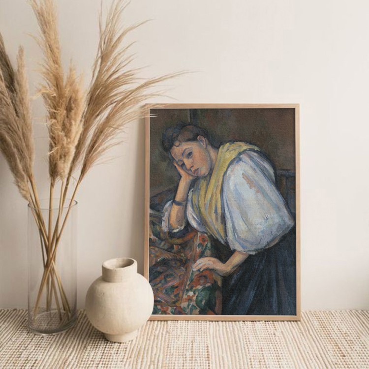Πίνακας σε Καμβά Young Italian Woman at a Table