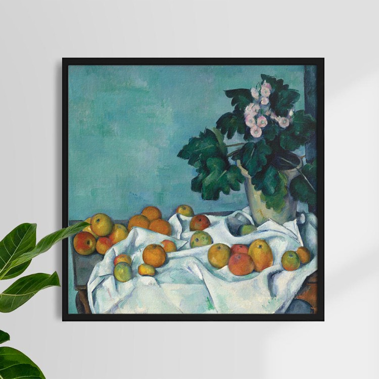 Πίνακας σε Καμβά Still Life with Apples and a Pot of Primroses