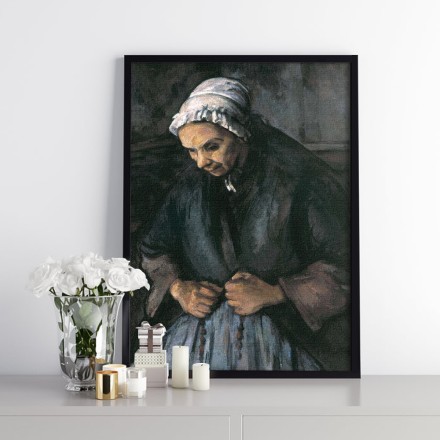 An Old Woman with a Rosary Πίνακας σε Καμβά