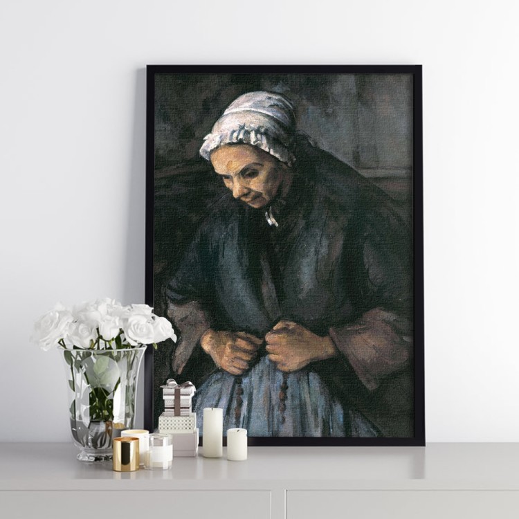Πίνακας σε Καμβά An Old Woman with a Rosary