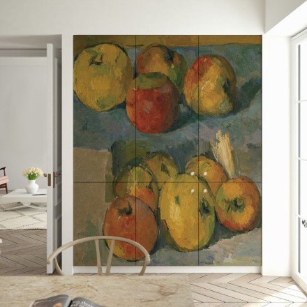 Apples, Oil on canvas Αυτοκόλλητο Ντουλάπας