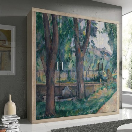 Pool at the Jas de Bouffan, Oil on canvas Αυτοκόλλητο Ντουλάπας