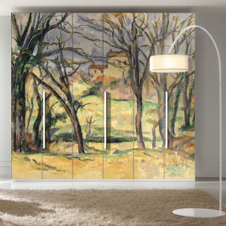 Trees and Houses Near the Jas de Bouffan, Oil on canvas