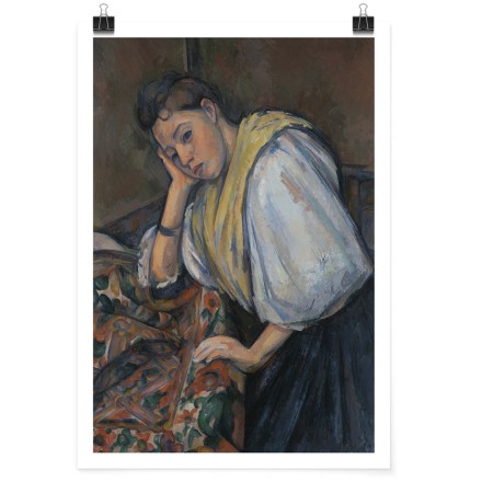 Portrait: Young Italian Woman at a Table Πόστερ