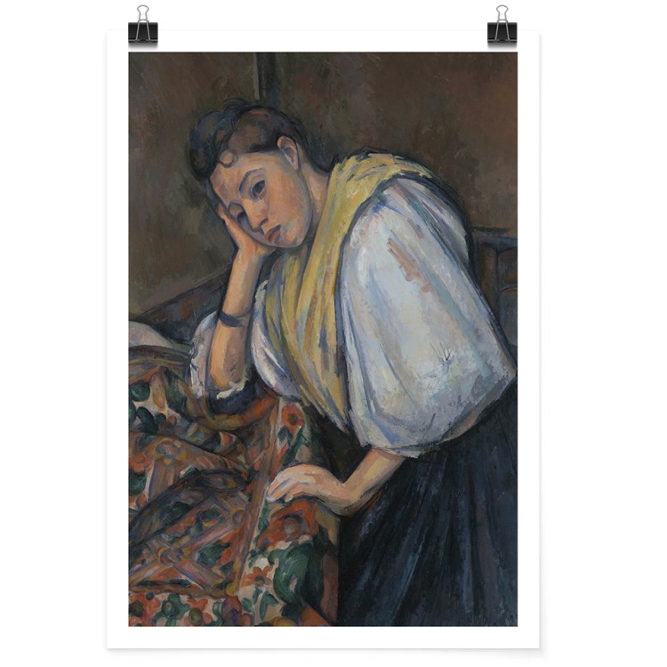 Πόστερ Portrait: Young Italian Woman at a Table