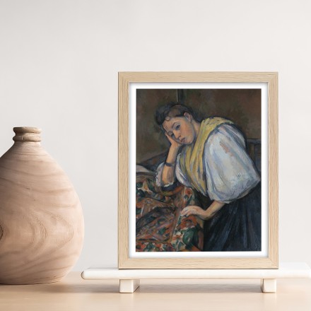 Portrait: Young Italian Woman at a Table