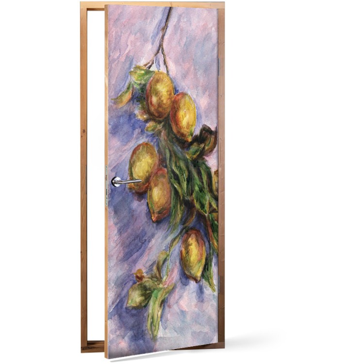 Αυτοκόλλητο Πόρτας Lemons on a Branch (1)