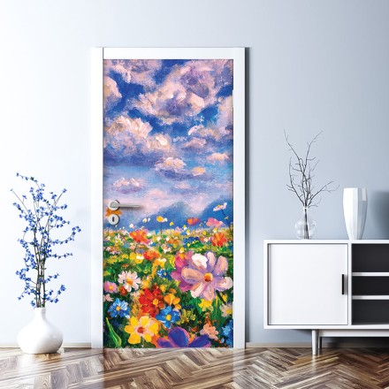 Paint landscape flower