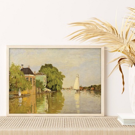 Houses on the Achterzaan (3) Πίνακας σε Καμβά