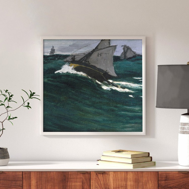 Πίνακας σε Καμβά The Green Wave (1)