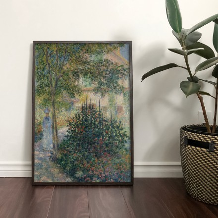 Η Camille Monet στον κήπο στο σπίτι στο Argenteuil Πίνακας σε Καμβά