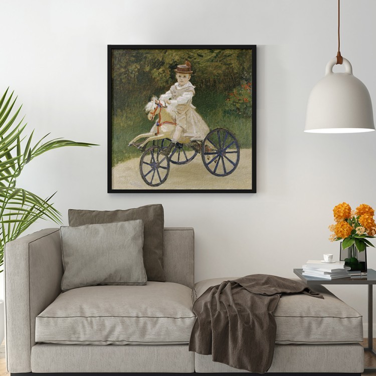 Πίνακας σε Καμβά Jean Monet on His Hobby Horse
