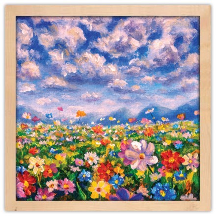 Paint landscape flower