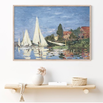 Regatta at Argenteuil Πίνακας σε Καμβά