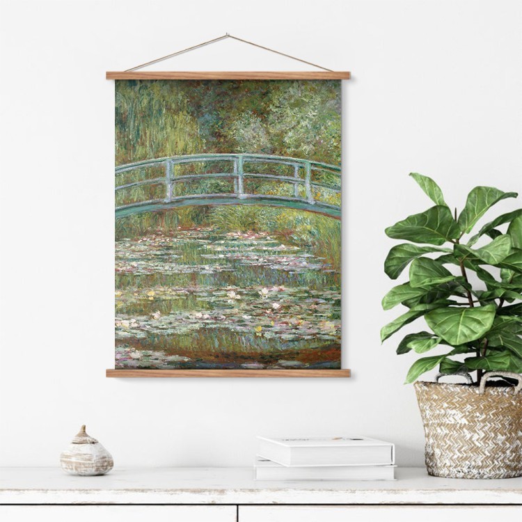 Μαγνητικός Πίνακας Γέφυρα πάνω από μια λίμνη με νούφαρα