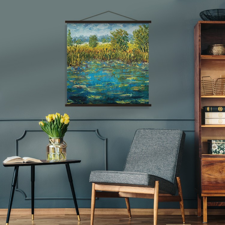 Μαγνητικός Πίνακας River water modern painting (4)