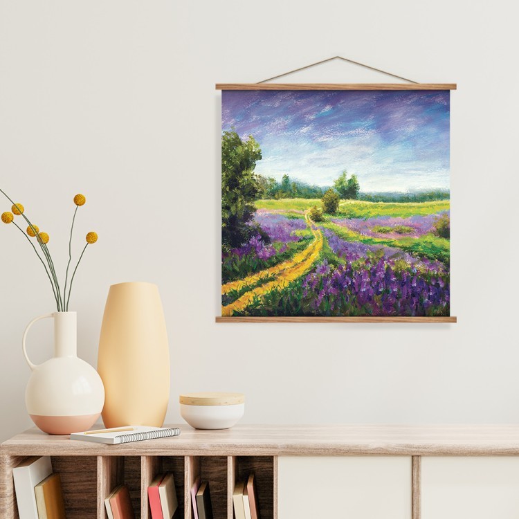 Μαγνητικός Πίνακας Paint landscape purple flower meadow