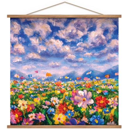 Paint landscape flower