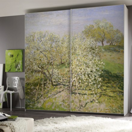 Fruit Trees in Bloom Αυτοκόλλητο Ντουλάπας
