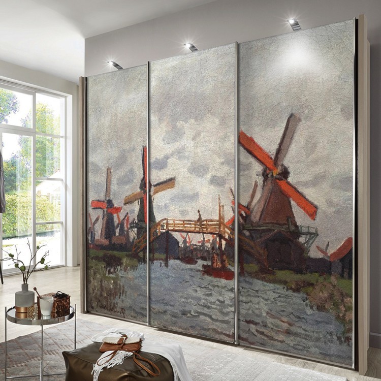 Αυτοκόλλητο Ντουλάπας Windmill in Holland