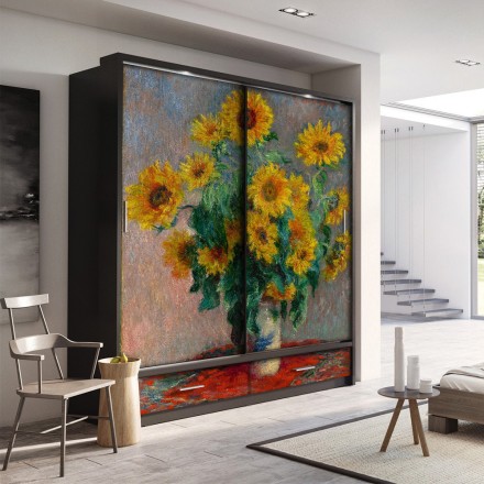 Bouquet of sunflowers, 1881 Αυτοκόλλητο Ντουλάπας