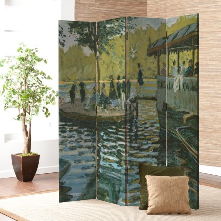 Bain à la Grenouillère Oil paint Παραβάν