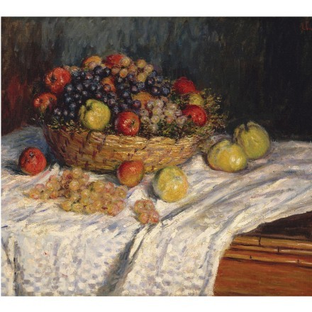 Still Life Apples And Grapes Oil Paint