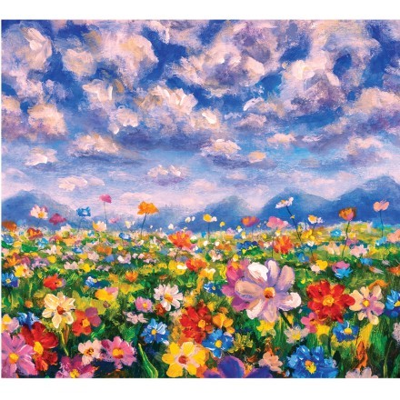 Paint landscape flower