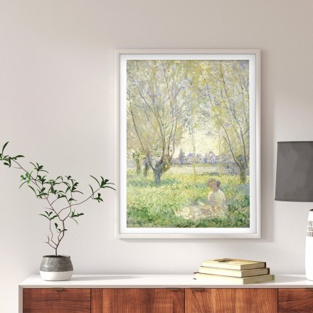 Woman Seated under the Willows oil on canvas