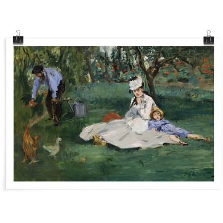 The Monet family in their garden at Argenteuil Πόστερ