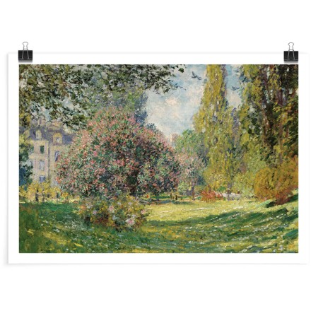 Landscape: The Parc Monceau oil on canvas Πόστερ