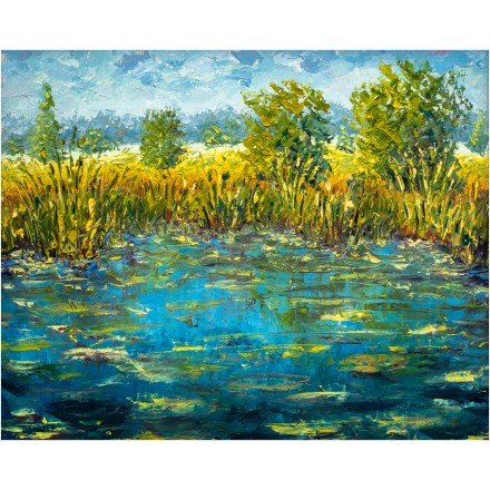 River water modern painting