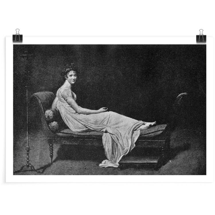 Πόστερ Portrait of Madame Recamier, Oil on canvas