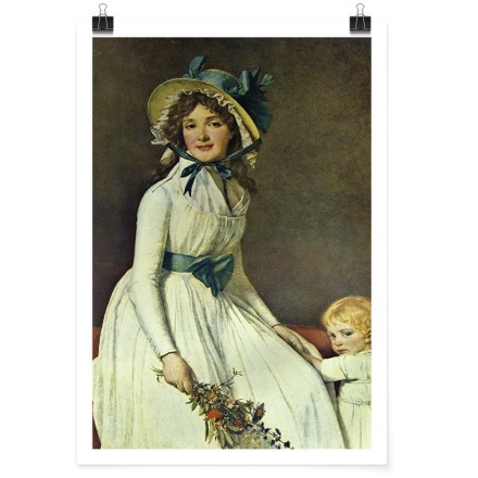 Portrait of Madame Emilie Seriziat and her Son, oil on canvas Πόστερ