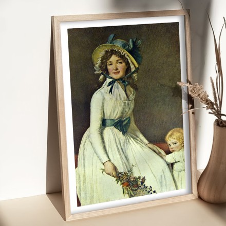 Portrait of Madame Emilie Seriziat and her Son, oil on canvas