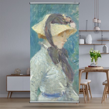 Young Woman with a Straw Hat Διαχωριστικό Panel
