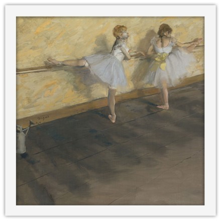 Dancers practicing at the Barre