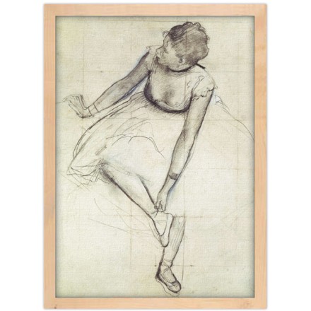 A Dancer Adjusting Her Shoe