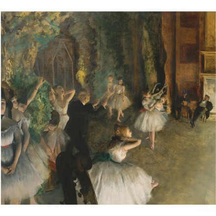 Rehearsal of the Ballet Onstage, 1874