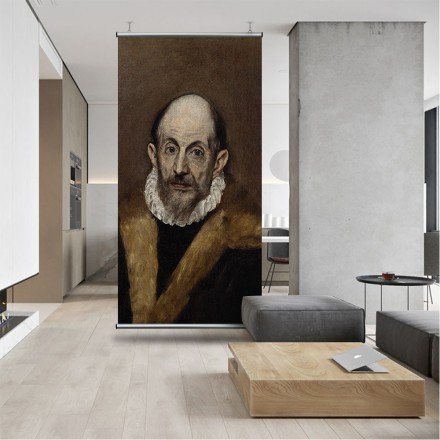 Portrait of an old man oil painting Διαχωριστικό Panel