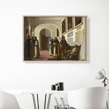 Christopher Columbus and His Son at La Rabida, 1838 Πίνακας σε Καμβά