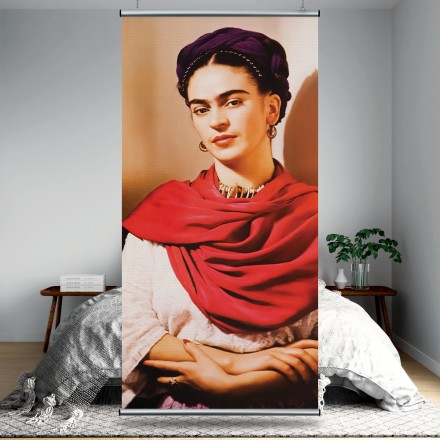 Frida kahlo with a red scarf Διαχωριστικό Panel