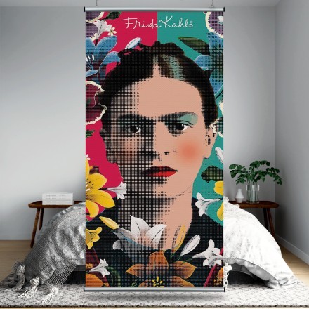 Frida Kahlo with pixel art