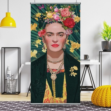Frida Kahlo with flowers Διαχωριστικό Panel
