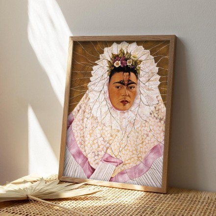 Σκίτσο του Diego Rivera στο πρόσωπο της Frida Kahlo Πίνακας σε Καμβά