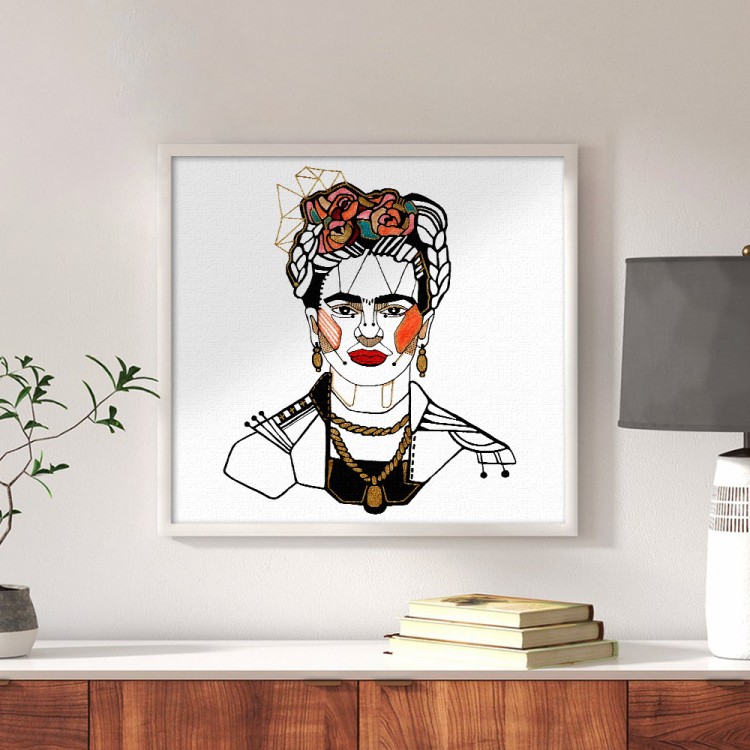 Πίνακας σε Καμβά Frida Kahlo Lineart