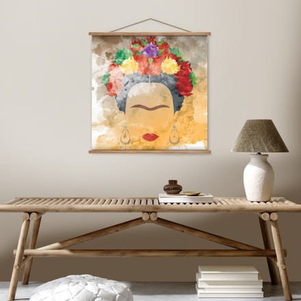 Frida Kahlo vector portrait, watercolor style (1) Μαγνητικός Πίνακας
